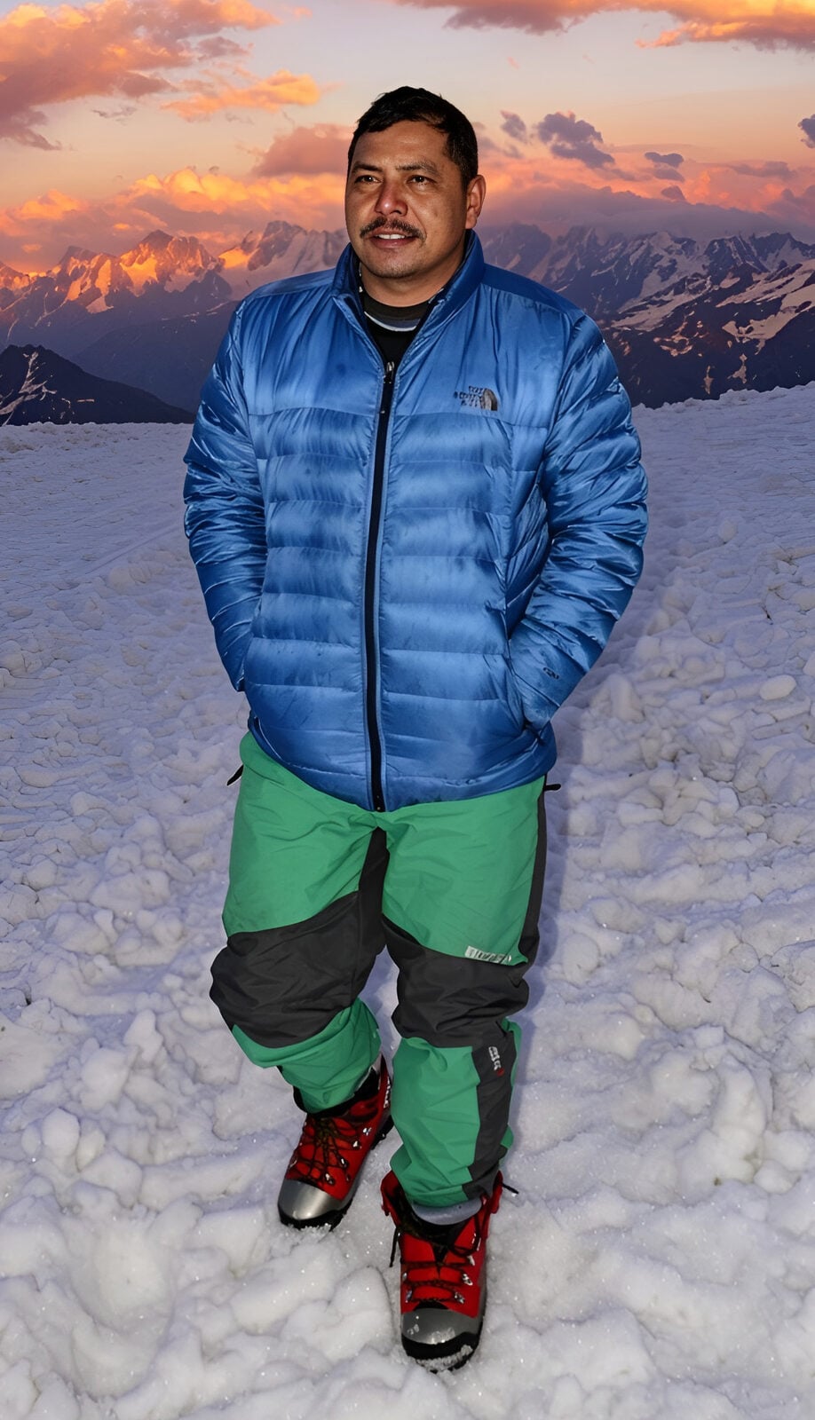 Umar Arsal, pendiri SAR UNHAS, dalam ekspedisi Mt. Elbrus, Rusia (2016).